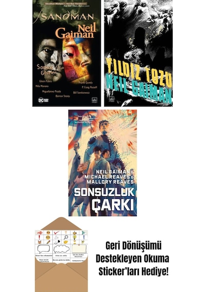 Sandman 11 Sonsuz Geceler + Yıldız Tozu + Sonsuzluk Çarkı Ara Dünya 3 Ciltli