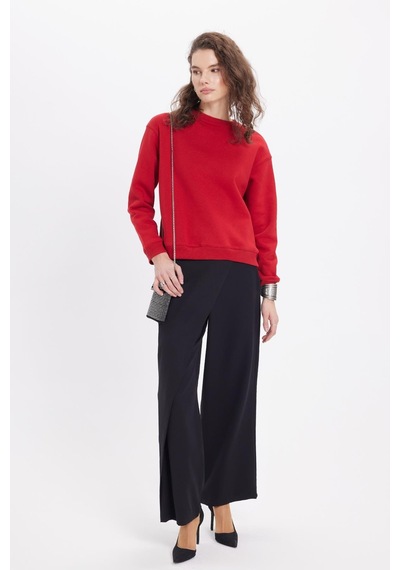 Tudors Kadın Oversize Geniş Kesim Pamuklu Bisiklet Yaka Kırmızı Sweatshirt-39924 Kırmızı Tudors Kadın Oversize Geniş Kesim Pamuklu Bisiklet Yaka Kırmızı Sweatshirt-39924 Kırmızı