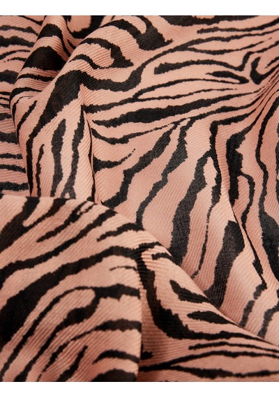 Koton Zebra Desenli Kare Şal Kahverengi 7wak50228aa Kahve