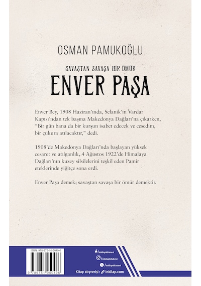 İnkılap Kitabevi Enver Paşa Savaştan Savaşa Bir Ömür / Osman Pamukoğlu