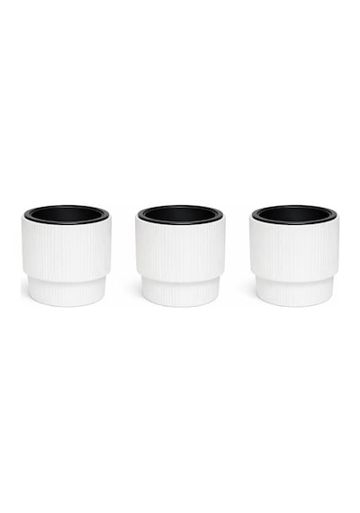So-vgs2 3 Adet Vega Modern Plastik Saksı Takımı No:2 İç Kovalı 20 Lt Beyaz