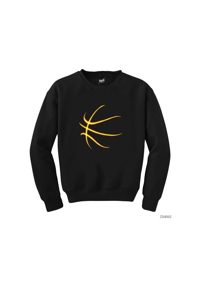Basketbol Neon Siyah Sweatshirt