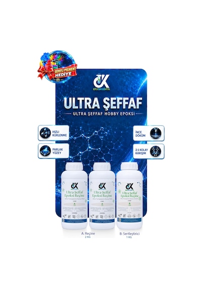 Erkon Kimya Ultra Şeffaf Hobby Epoksi 3 Kg