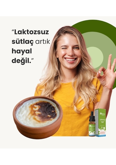 Bilaktaz Laktaz Enzimi Damlası Evde Laktozsuz Yoğurt, Kefir Ve Süt Yapmak İçin 25 Gr
