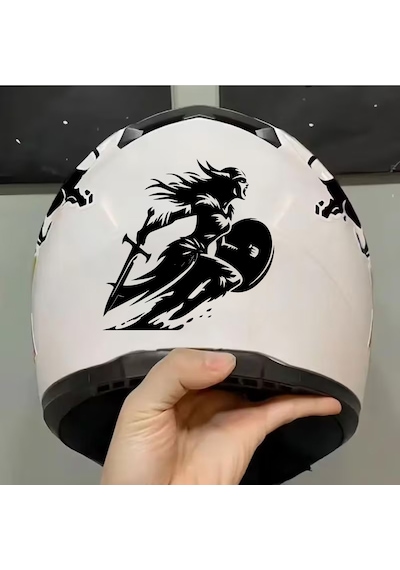Viking Savaşcı Sticker - Araba Oto Motosiklet Karavan Cam Laptop Sticker - 00354 30x30 Cm