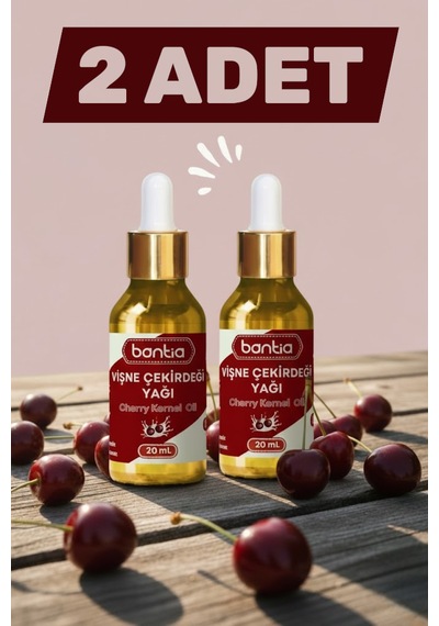 Vişne Çekirdeği Yağı 2x20 Ml %100 Saf Soğuk Sıkım-cilt & Saç Bakımı Ve Doğal Desteği 40 ML