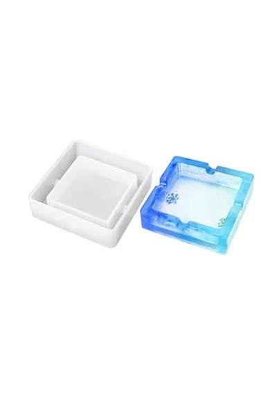 Epoksi Silikon Kalıp Küllük Kalıbı Kare Model 9X9 Cm
