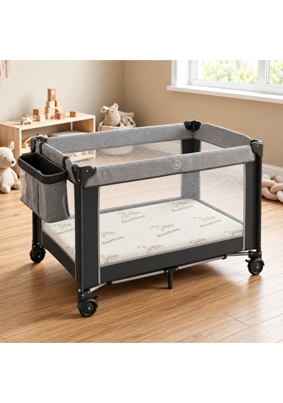 Doğal Visco Bamboo Bebek Ve Çocuk Yatağı 7 CM Ortopedik Park Yatak & Beşik & Anne Yanı Uyumlu 55 x 110