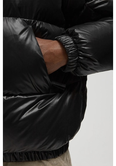 Lacoste Relaxed Fit Down Fill Mens Jacket Çıkarılabilir Kapüşonlu Rahat Kesim Suya Dayanıklı Erkek Kaz Tüyü Mont Siyah Siyah
