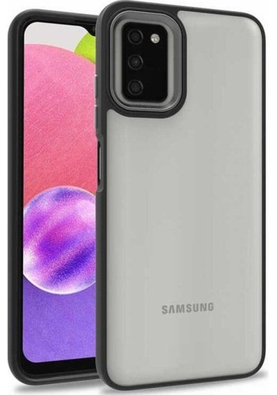 Galaxy A03s Kılıf Zore Flora Kapak Siyah