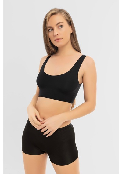 Basic Lazer Kesim Dikişsiz Kadın Boxer Külot 3'lü Paket Renkli Çok Renkli