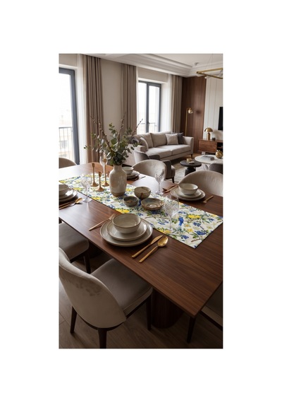 Duck Kumaş Runner 40x150 Cm Mavi Kuş, Limon Ve Üzüm Desenli, Su İtici Leke Tutmaz Dekoratif Masa Şeridi Sarı - 935331704 Sarı Duck Kumaş Runner 40x150 Cm Mavi Kuş, Limon Ve Üzüm Desenli, Su İtici Leke Tutmaz Dekoratif Masa Şeridi Sarı - 935331704 Sarı
