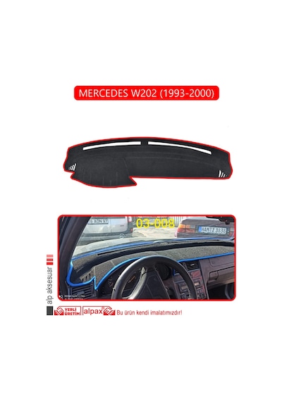 Mercedes W202 1993-2000torpido Koruma Halısı Kırmızı Kenar