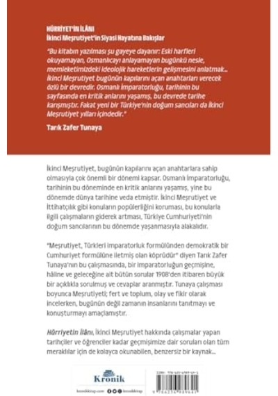 Hürriyetin İlanı - İkinci Meşrutiyet'in Siyasi Hayatına Bakışlar
