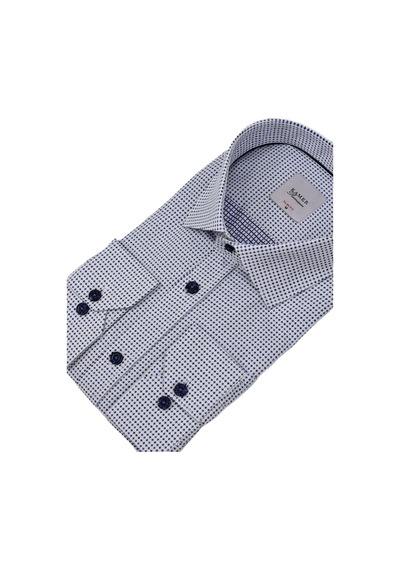 Erkek Puantiyeli Slim Fitt Uzun Kol Gömlek 2380 Bgl-st04375 İndigo