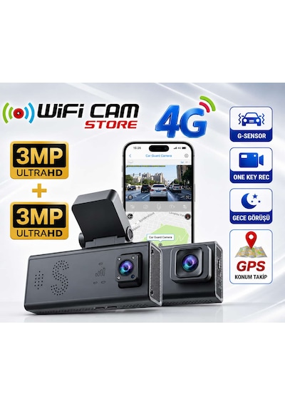 Çift Kameralı Ubox 4g Araç Kamerası Ve Konum Takip