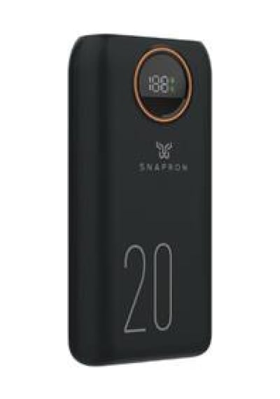 Snapron Snp-3013 20.000 Mah Lcd Ekran Dahili Kablolu 22.5w Hızlı Şarj Powerbank Siyah