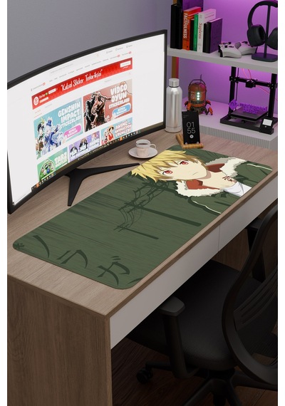Noragami Kaymaz Dikişli Kauçuk Oyuncu Mousepad V5 - 90x40 Xxl Gaming Mouse Pad Fare Altlığı
