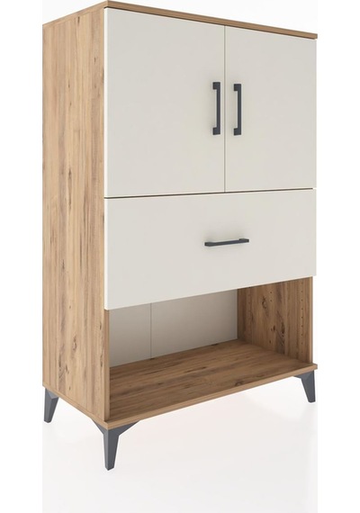 Hyperion Dolap 2 Raflı Tek Çekmeceli 2 Kapaklı 88x44x134 Çam-aytaşı Atlas Çam