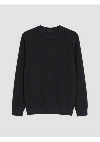Lcwaıkıkı Classic Antrasit Bisiklet Yaka Erkek Sweatshirt