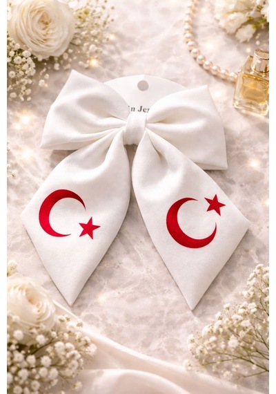 Ay Yıldızlı Fiyonk Toka Beyaz