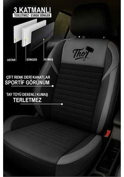 Lada Priora I Combi Facelift 2013 1.6 98 Hp 2013 Uyumlu Thor Serisi Tay Tüyü Füme Oto Kılıfı Tam Set
