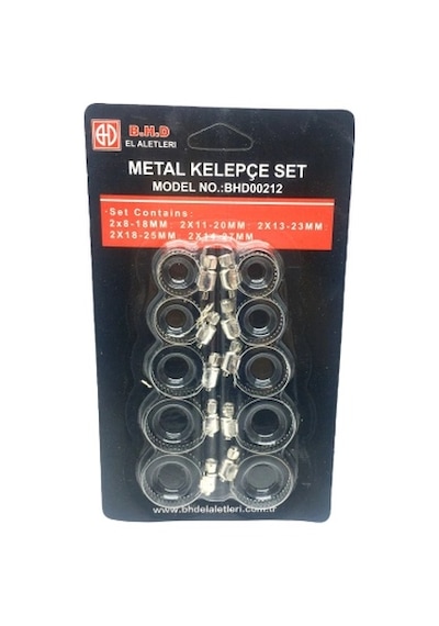 10 Parça Metal Hortum Kelepçesi Set Standart