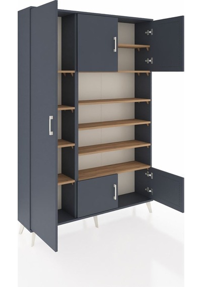 Arges Dolap 10 Raflı 5 Kapaklı 132x30x195 Antrasit-antrasit/çam Antrasit Arges Dolap 10 Raflı 5 Kapaklı 132x30x195 Antrasit-antrasit/çam Antrasit