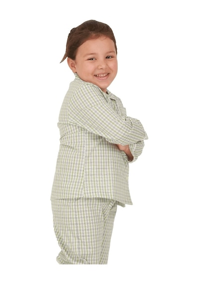 The Don Açık Yeşil Ekose Kız Çocuk Pijama Takımı (9-14 Yaş)