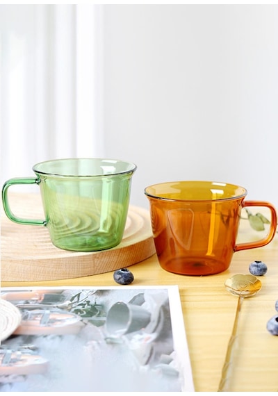 The Mia Renkli Cam Kupa Amber 230 Ml