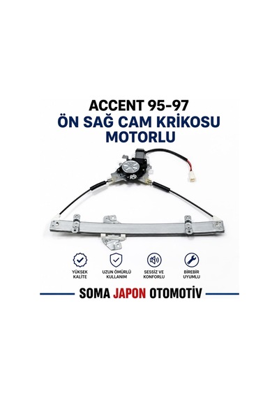 Accent Cam Krikosu 1995-1997 Ön Sağ Üçgen Motorlu