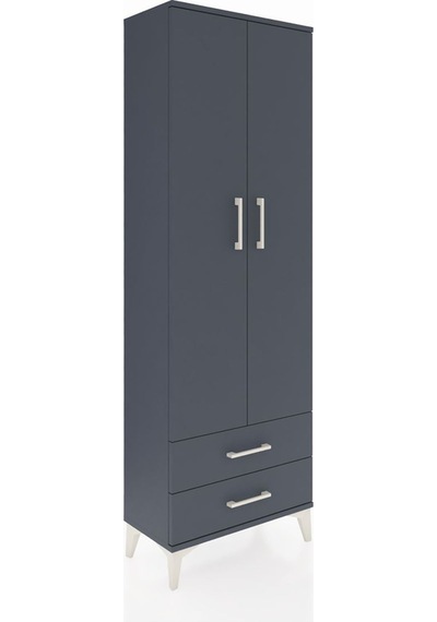 Arges Dolap 2 Raflı 2 Çekmeceli Tek Askılı 60x30x182 Antrasit... Antrasit Arges Dolap 2 Raflı 2 Çekmeceli Tek Askılı 60x30x182 Antrasit... Antrasit