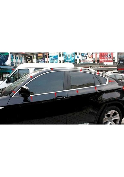 Bmw X6 2016 Sonrası Cam Çıtası Kaplama Krom