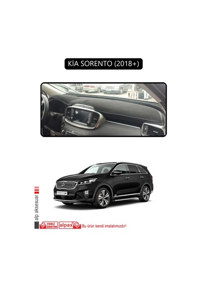 Kia Sorento 2018+torpido Koruma Halısı Siyah Kenar