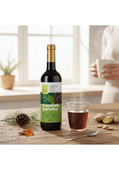 4 X 500 Ml Kozak Bergama Vakfı Kozalak Şurubu Giritli Metin Efendi