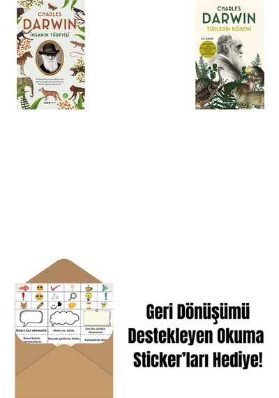 İnsanın Türeyişi + Türlerin Kökeni + Okuma Sticker'ları