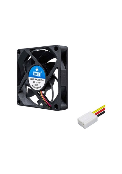 7cm 12v 3 Pinli Kasa Fanı 7cm X 7cm X 1.5cm 2 Pimli Dc 12volt Fan