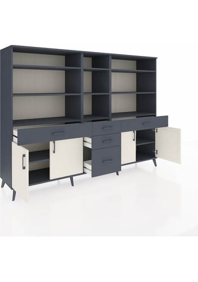 Hyperion Dolap 11 Raflı 5 Çekmeceli 4 Kapaklı 220x44x163 Antrasit Antrasit-aytaşı/antrasit Hyperion Dolap 11 Raflı 5 Çekmeceli 4 Kapaklı 220x44x163 Antrasit Antrasit-aytaşı/antrasit