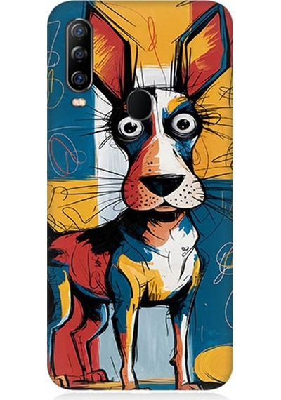 General Mobile Gm 20 Pro Uyumlu Çizgilerle Renkli Köpek Desenli Silikon Kılıf Çok Renkli