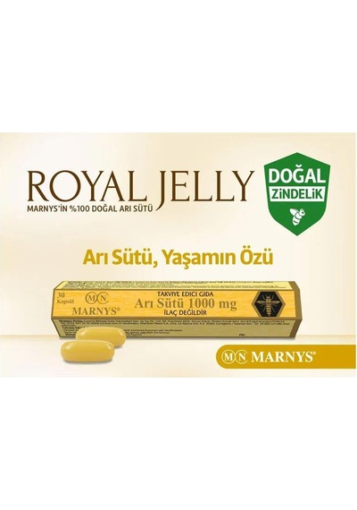 Marnys Royal Jelly Arı Sütü 1000 Mg 30 Kapsül