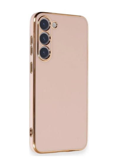 Samsung Galaxy S23 Plus Kılıf Volet Silikon - Pembe Altın