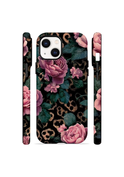 Velvoria Valestra Leopar Pembe Gül Apple iPhone Uyumlu 15 Darbe Korumalı Kılıf Valestra Select - Leopar Pembe Gül