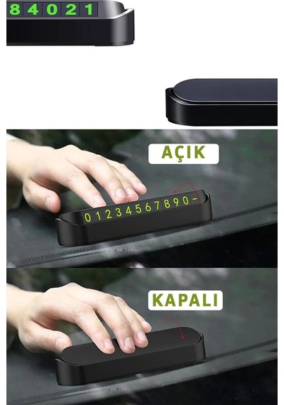 Thentech Telefon Numeratörü Şık Görünüşlü Fosforlu Telefon Numarası Araç İçi