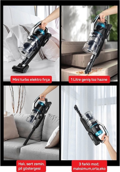 Stilevs Megatron 2 Dikey Şarjlı Süpürge Set14010