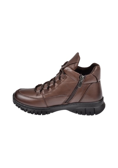 New Diamond Hakiki Deri Comfort Kısa Kadın Bot Nd-25604 Kahve