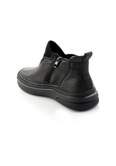 Siyah Hakiki Deri Erkek Bot & Bootie E02185055403