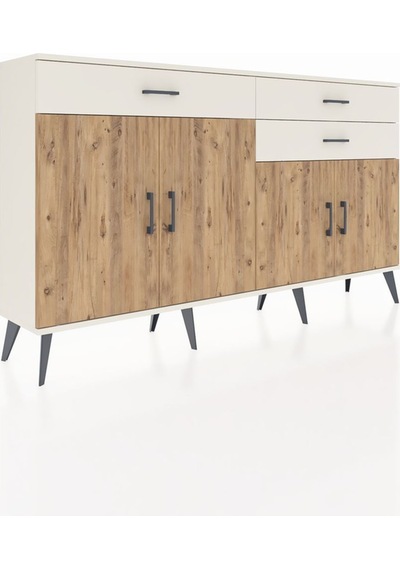 Arges Konsol 2 Raflı 3 Çekmeceli 4 Kapaklı 176x30x99 Aytaşı-çam/aytaşı Atlas Çam/aytası - Aytası