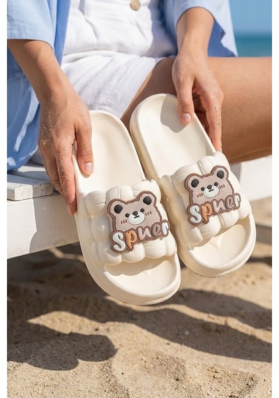 N Moda Kadın Lüks Hafif Ve Yüksek Taban Kaymaz Sticker Desenli Günlük Plaj Deniz Havuz Banyo Terliği Jel Vanilya Spuer N Moda Kadın Lüks Hafif Ve Yüksek Taban Kaymaz Sticker Desenli Günlük Plaj Deniz Havuz Banyo Terliği Jel Vanilya Spuer
