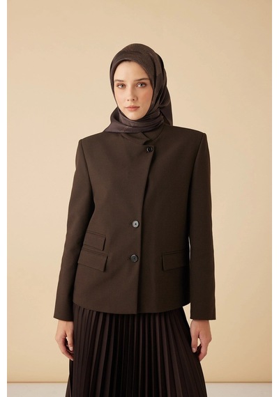 Maisa Ferya Mulberry İpek Eşarp 90 90 Cm - Kahverengi 4778