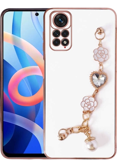 Xiaomi Redmi Note 11 Pro 5g Kılıf Çiçek Desenli Askılı Tutamaçlı Kamera Korumalı Kapak Taka